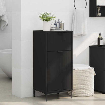 vidaXL Badezimmerschrank mit Schubladen Schwarz 39,5 x 36 x 88 cm