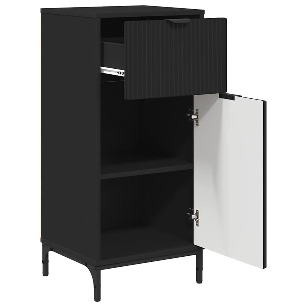 vidaXL Badezimmerschrank mit Schubladen Schwarz 39,5 x 36 x 88 cm