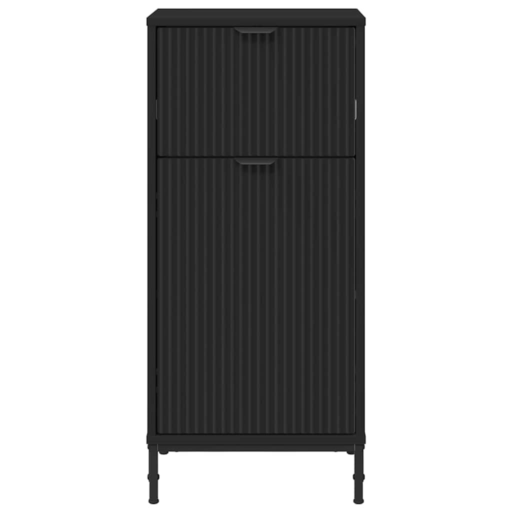 vidaXL Badezimmerschrank mit Schubladen Schwarz 39,5 x 36 x 88 cm