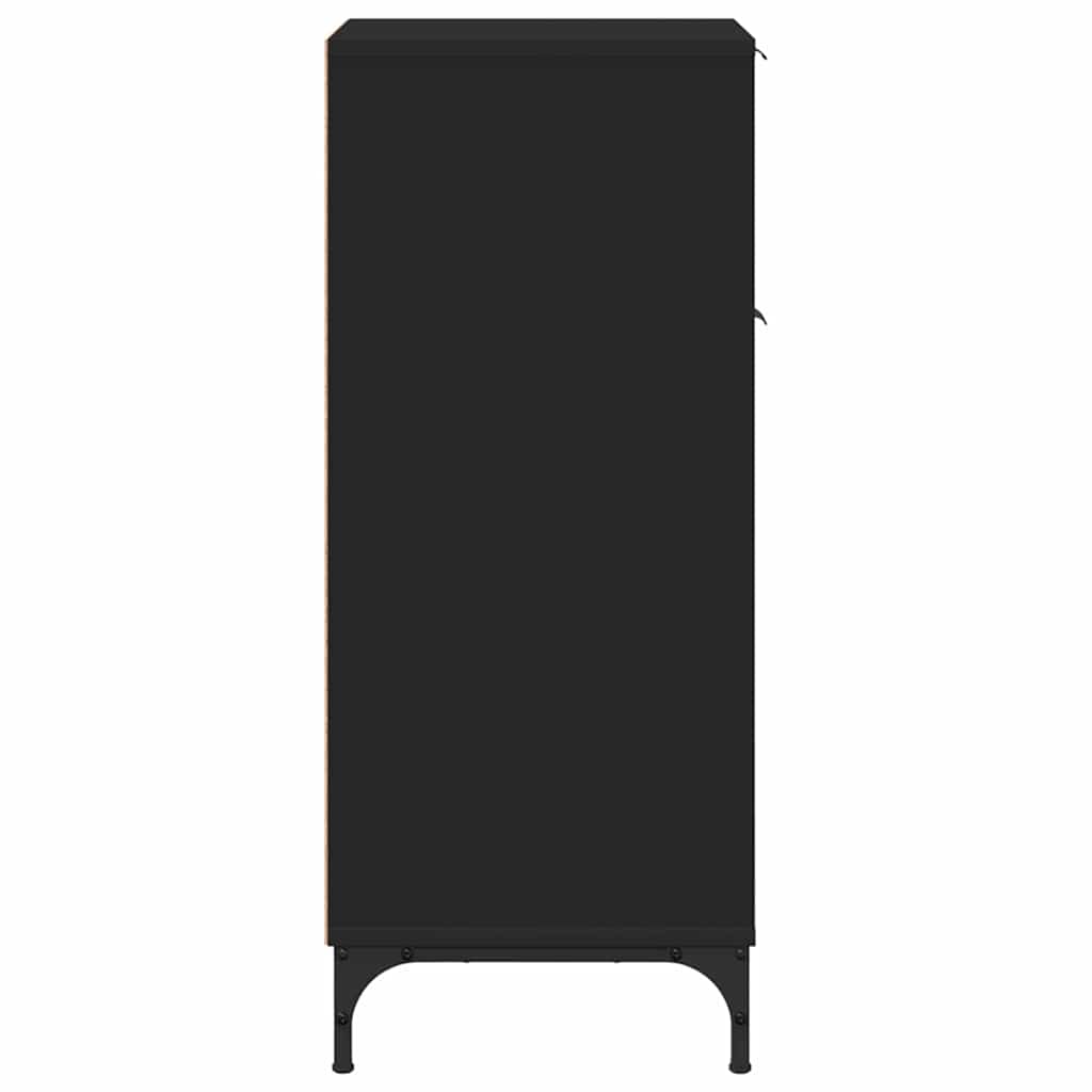 vidaXL Badezimmerschrank mit Schubladen Schwarz 39,5 x 36 x 88 cm