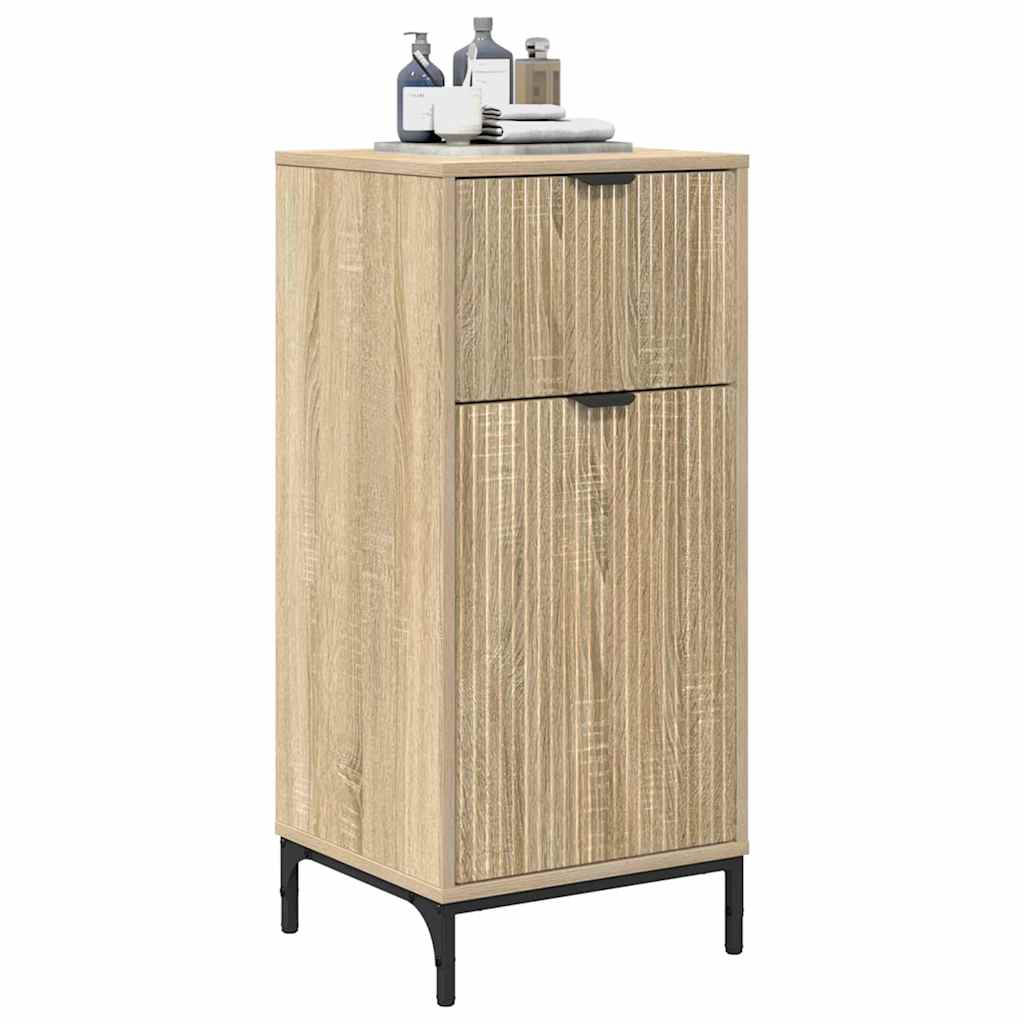 vidaXL Badezimmerschrank mit Schubladen Sonoma-Eiche 39,5 x 36 x 88 cm