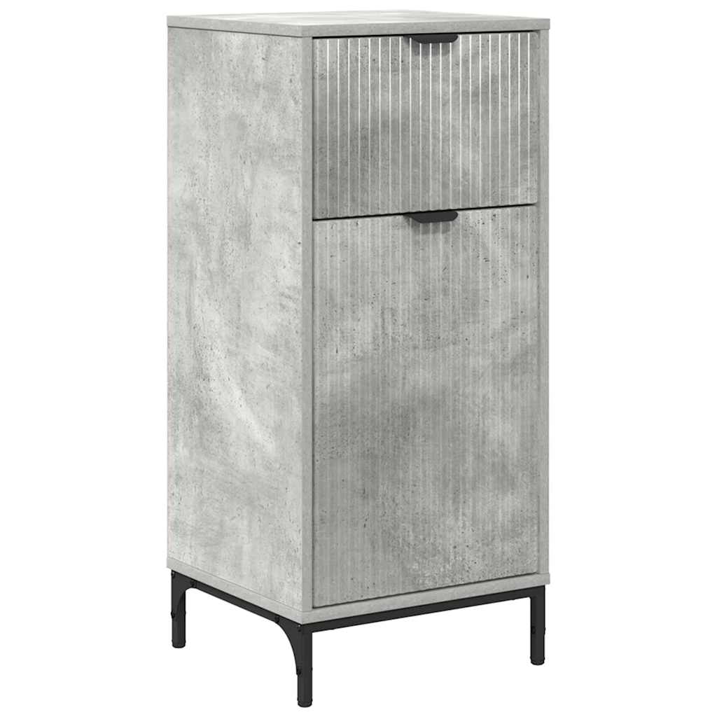 Badezimmerschrank mit Schubladen Beton Grau 39,5 x 36 x 88 cm