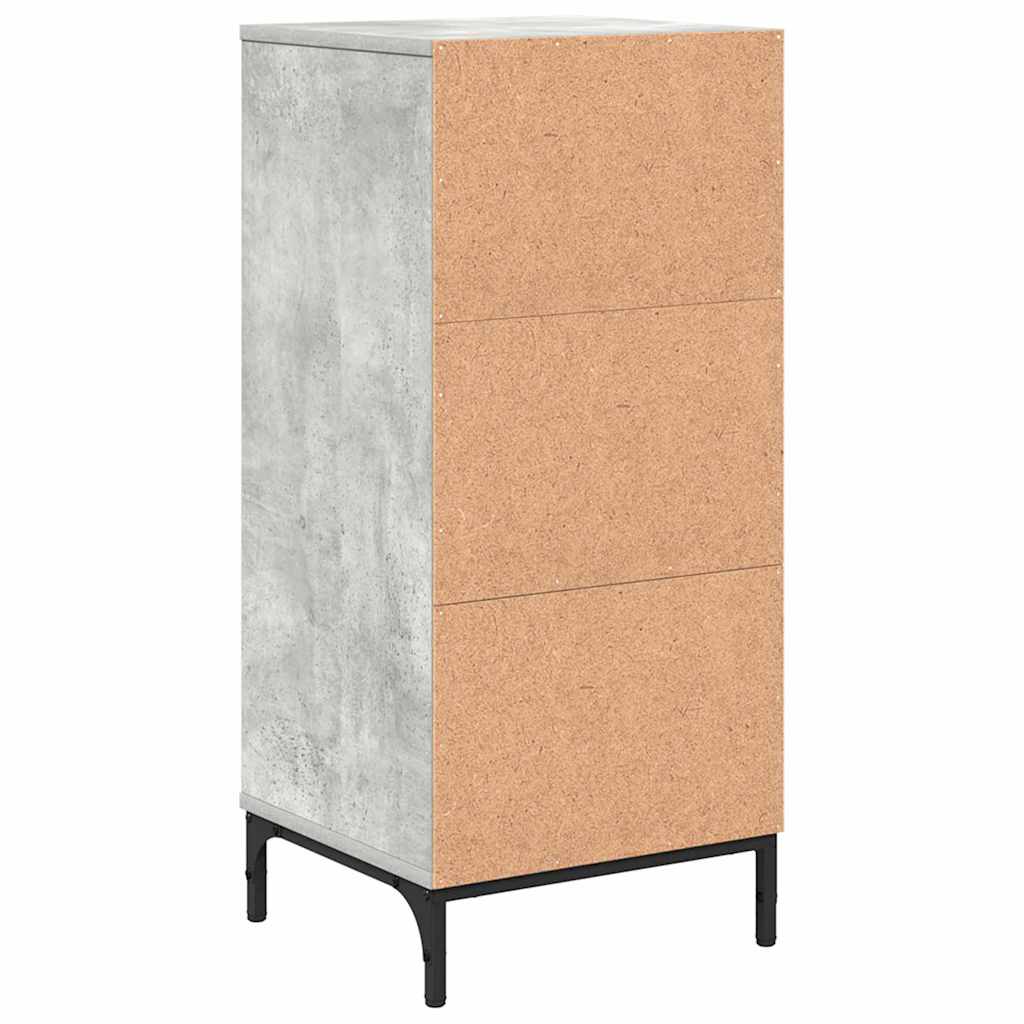 Badezimmerschrank mit Schubladen Beton Grau 39,5 x 36 x 88 cm