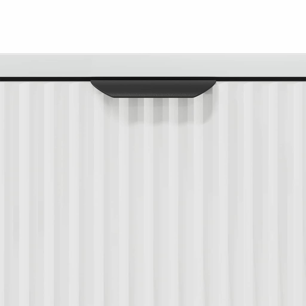 vidaXL Badezimmerschrank mit Speicher Hochglanz Weiß 39,5 x 36 x 88 cm