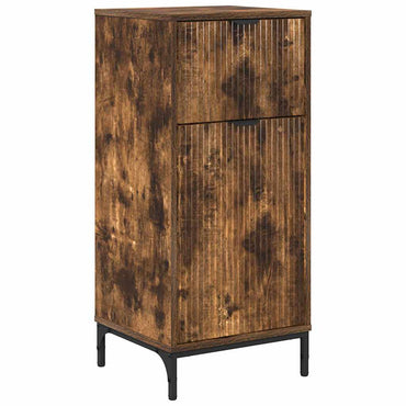 vidaXL Badezimmerschrank mit Tür Geräucherte Eiche 39,5 x 36 x 88 cm