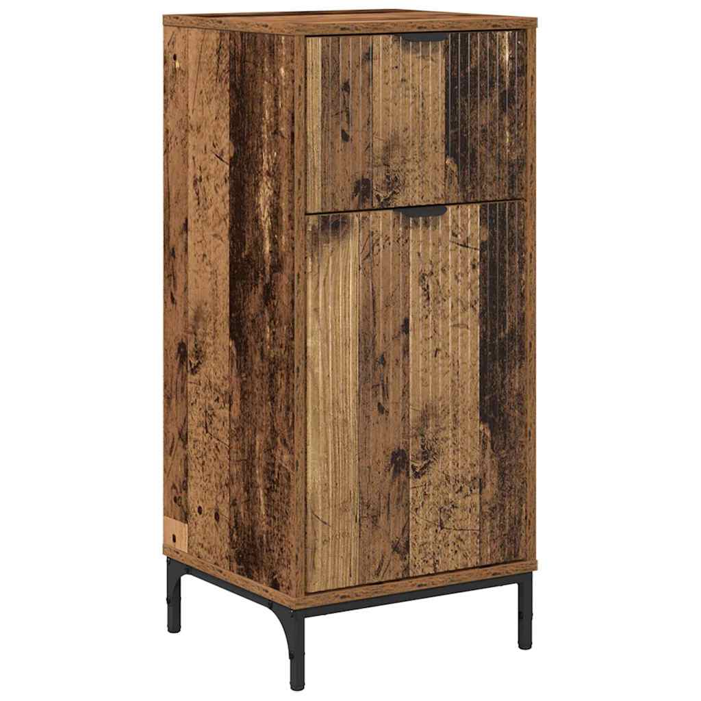 vidaXL Badezimmerschrank mit Schubladen Altholz 39,5 x 36 x 88 cm