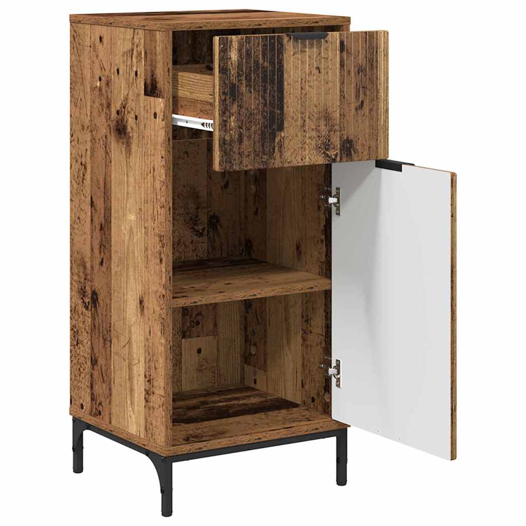 vidaXL Badezimmerschrank mit Schubladen Altholz 39,5 x 36 x 88 cm