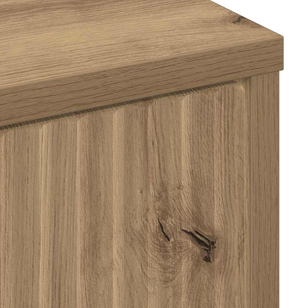 vidaXL Badezimmerschrank mit Speicher Artisan-Eiche 39,5 x 36 x 88 cm