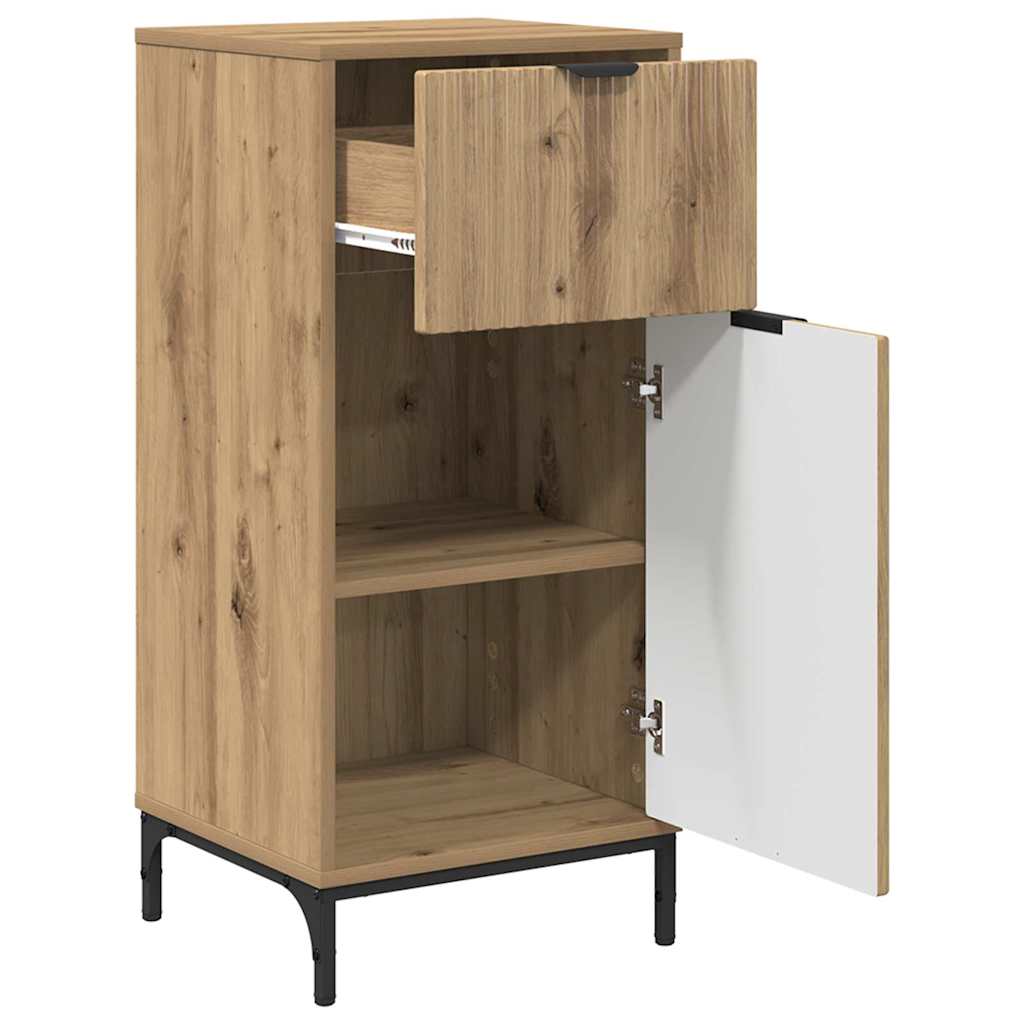 vidaXL Badezimmerschrank mit Speicher Artisan-Eiche 39,5 x 36 x 88 cm