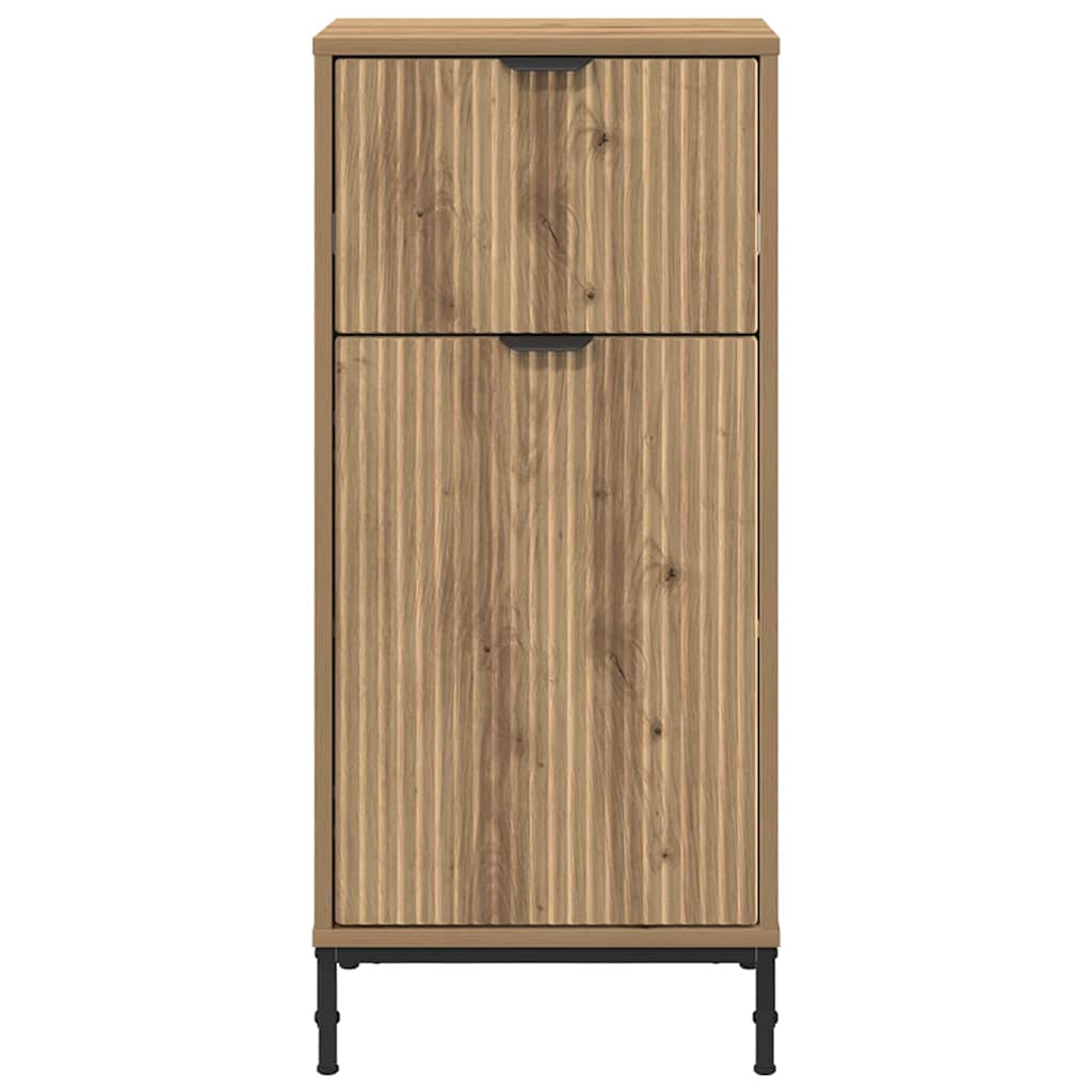 vidaXL Badezimmerschrank mit Speicher Artisan-Eiche 39,5 x 36 x 88 cm