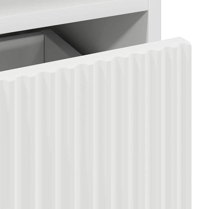 Badezimmerschrank mit Schubladen Weiß 31,5 x 33 x 190 cm