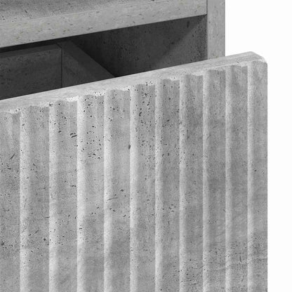 Badezimmerschrank mit Schubladen Beton Grau 31,5 x 33 x 190 cm