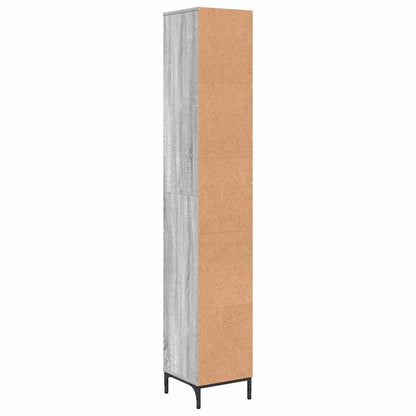 Badezimmerschrank mit Speicher Graues Sonoma 31,5 x 33 x 190 cm
