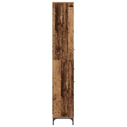 vidaXL Badezimmerschrank mit Schubladen Altholz 31,5 x 33 x 190 cm