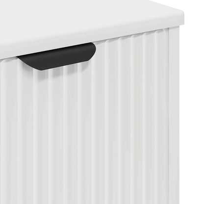 vidaXL Badezimmer Waschbecken Schrank mit Tür Weiß 60,5 x 33,5 x 61 cm