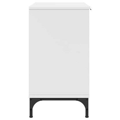 vidaXL Badezimmer Waschbecken Schrank mit Tür Weiß 60,5 x 33,5 x 61 cm
