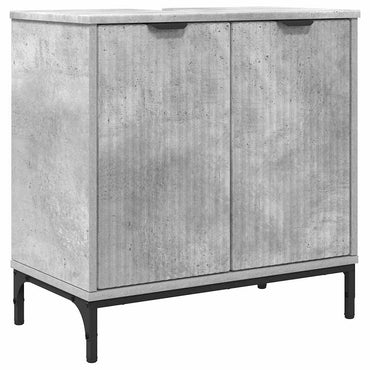 vidaXL Waschbeckenschrank Beton Grau 60,5 x 33,5 x 61 cm Holzwerkstoff