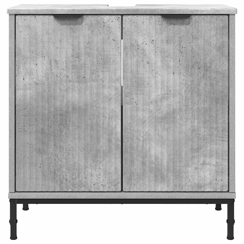 vidaXL Waschbeckenschrank Beton Grau 60,5 x 33,5 x 61 cm Holzwerkstoff