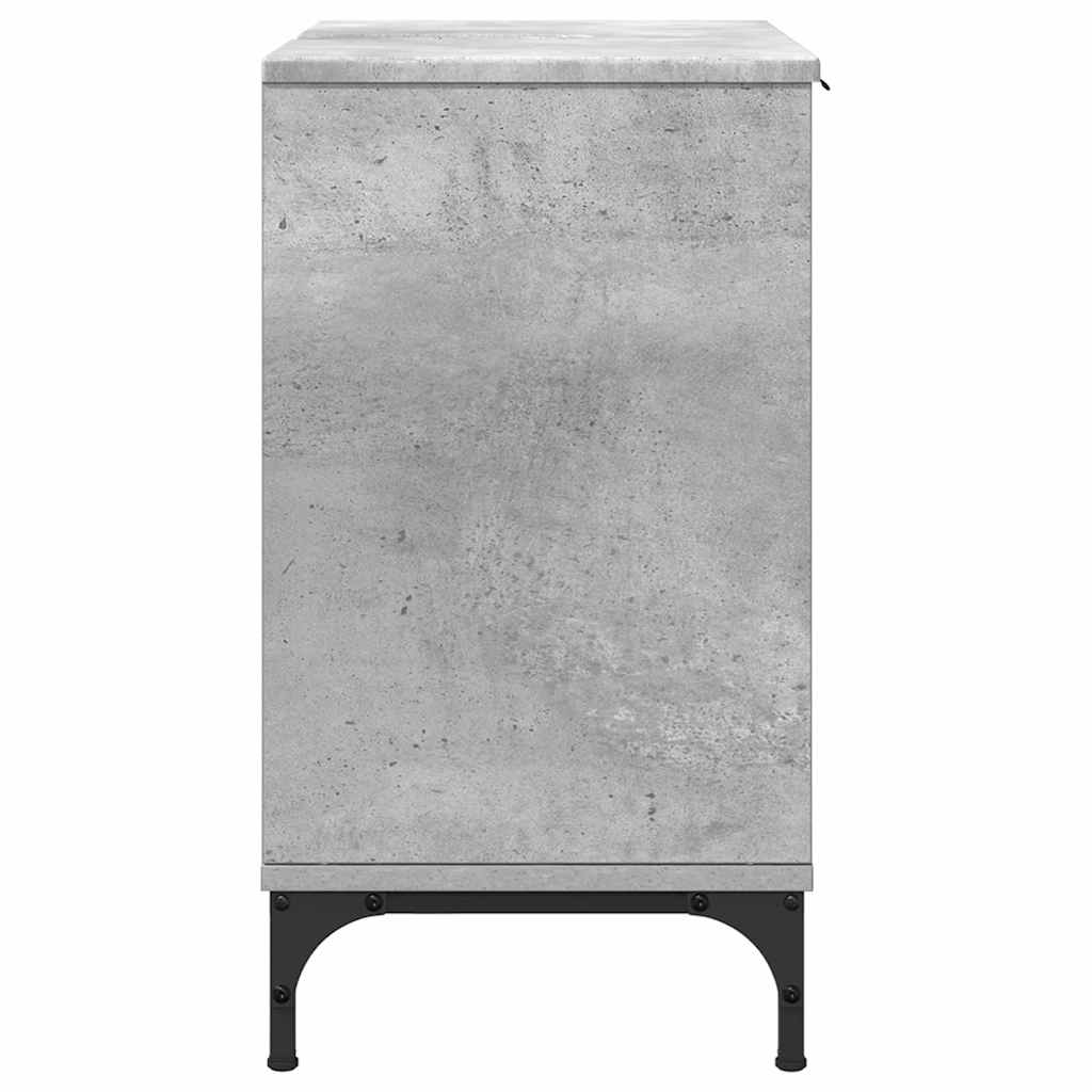 vidaXL Waschbeckenschrank Beton Grau 60,5 x 33,5 x 61 cm Holzwerkstoff