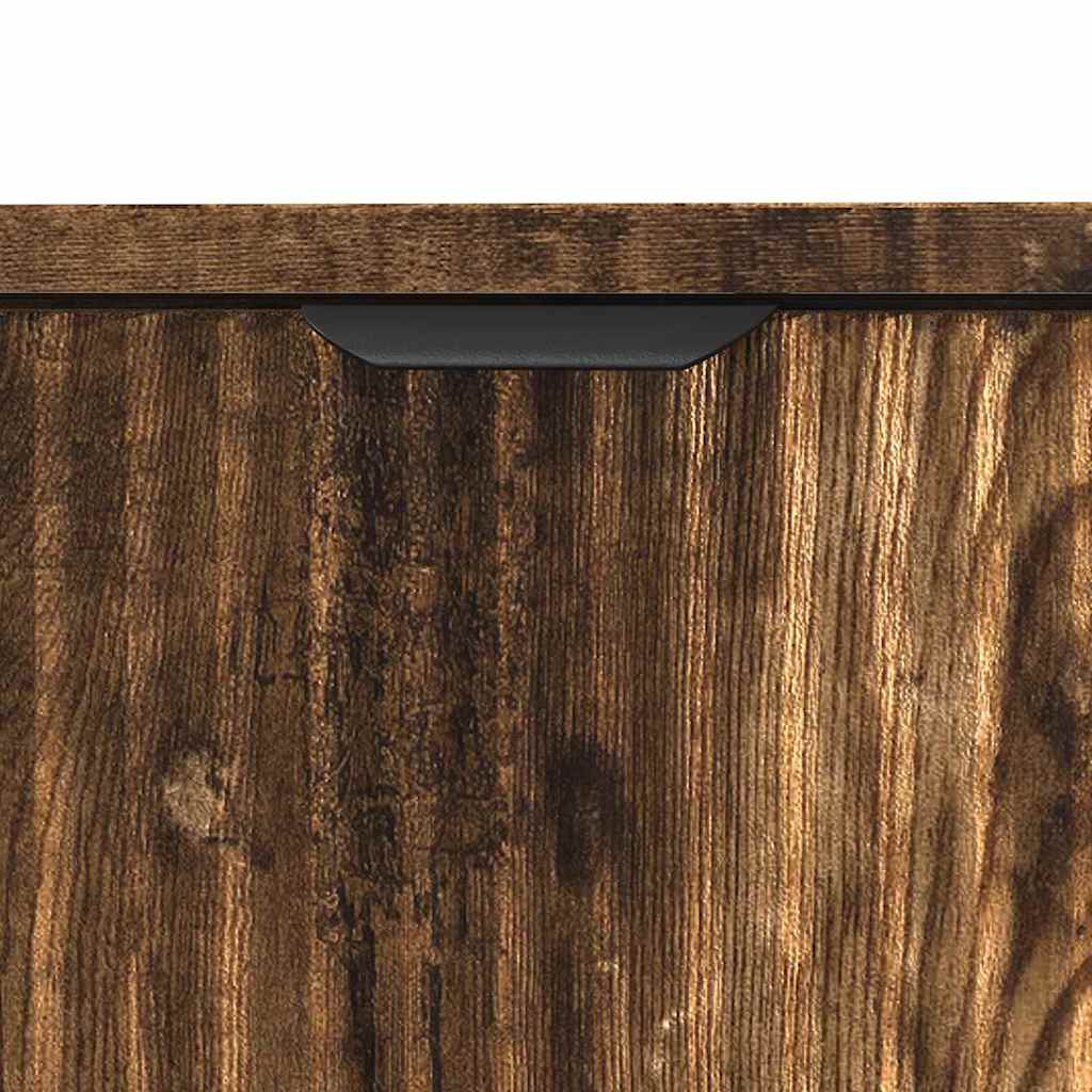 vidaXL Waschbeckenschrank Geräucherte Eiche 60,5 x 33,5 x 61 cm
