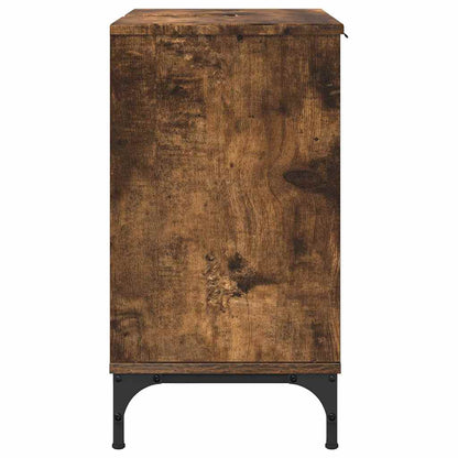 vidaXL Waschbeckenschrank Geräucherte Eiche 60,5 x 33,5 x 61 cm