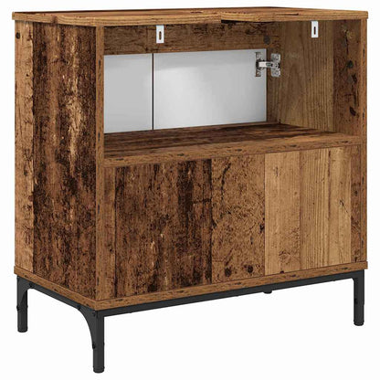 vidaXL Waschbeckenschrank Altholz 60,5 x 33,5 x 61 cm Holzwerkstoff