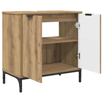 vidaXL Waschbeckenschrank mit Tür Artisan-Eiche 60,5 x 33,5 x 61 cm