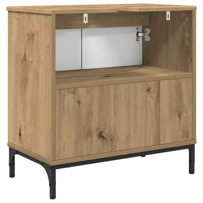 vidaXL Waschbeckenschrank mit Tür Artisan-Eiche 60,5 x 33,5 x 61 cm