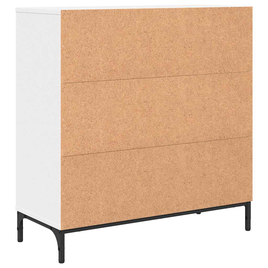 vidaXL Sideboard mit Schubladen Weiß 79,5 x 33 x 82 cm Holzwerkstoff