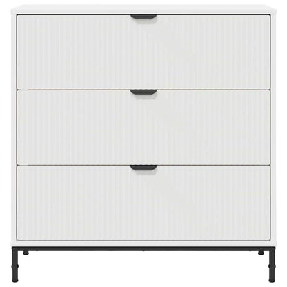 vidaXL Sideboard mit Schubladen Weiß 79,5 x 33 x 82 cm Holzwerkstoff