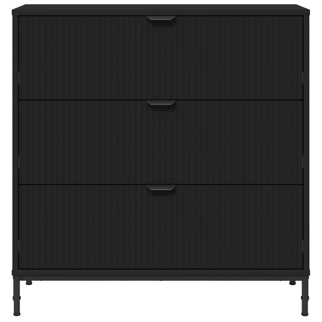 vidaXL Sideboard Schwarz 79,5 x 33 x 82 cm Holzwerkstoff