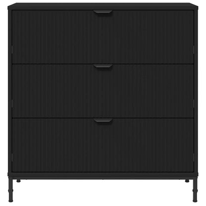 vidaXL Sideboard Schwarz 79,5 x 33 x 82 cm Holzwerkstoff