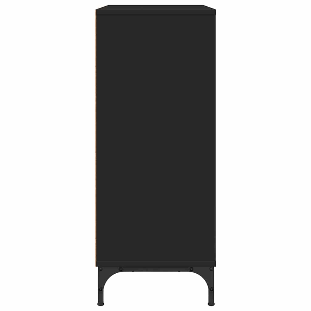 vidaXL Sideboard Schwarz 79,5 x 33 x 82 cm Holzwerkstoff