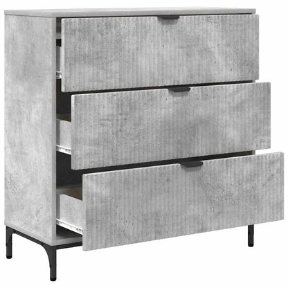 vidaXL Sideboard Beton Grau 79,5 x 33 x 82 cm Holzwerkstoff
