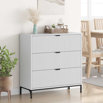 vidaXL Sideboard Hochglanz Weiß 79,5 x 33 x 82 cm Holzwerkstoff