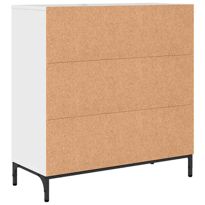 vidaXL Sideboard Hochglanz Weiß 79,5 x 33 x 82 cm Holzwerkstoff