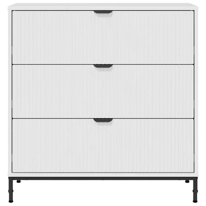 vidaXL Sideboard Hochglanz Weiß 79,5 x 33 x 82 cm Holzwerkstoff