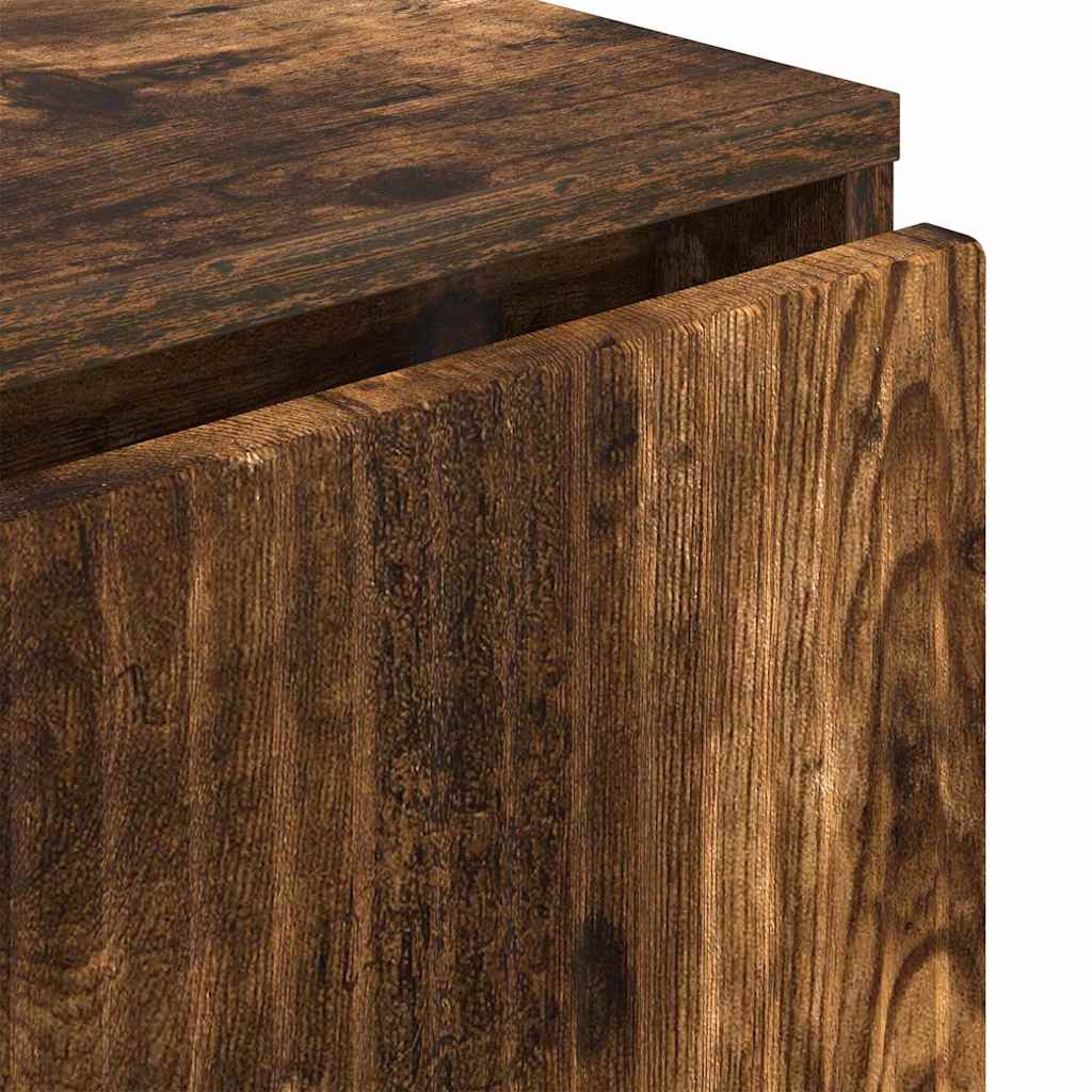 vidaXL Sideboard Geräucherte Eiche 79,5 x 33 x 82 cm Holzwerkstoff
