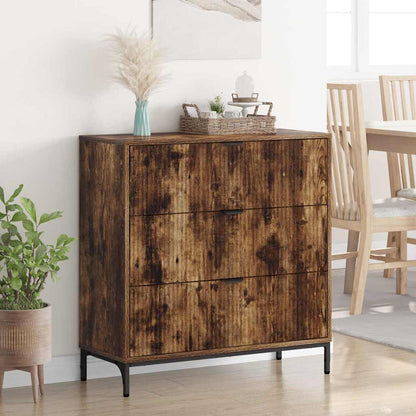 vidaXL Sideboard Geräucherte Eiche 79,5 x 33 x 82 cm Holzwerkstoff