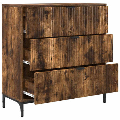 vidaXL Sideboard Geräucherte Eiche 79,5 x 33 x 82 cm Holzwerkstoff