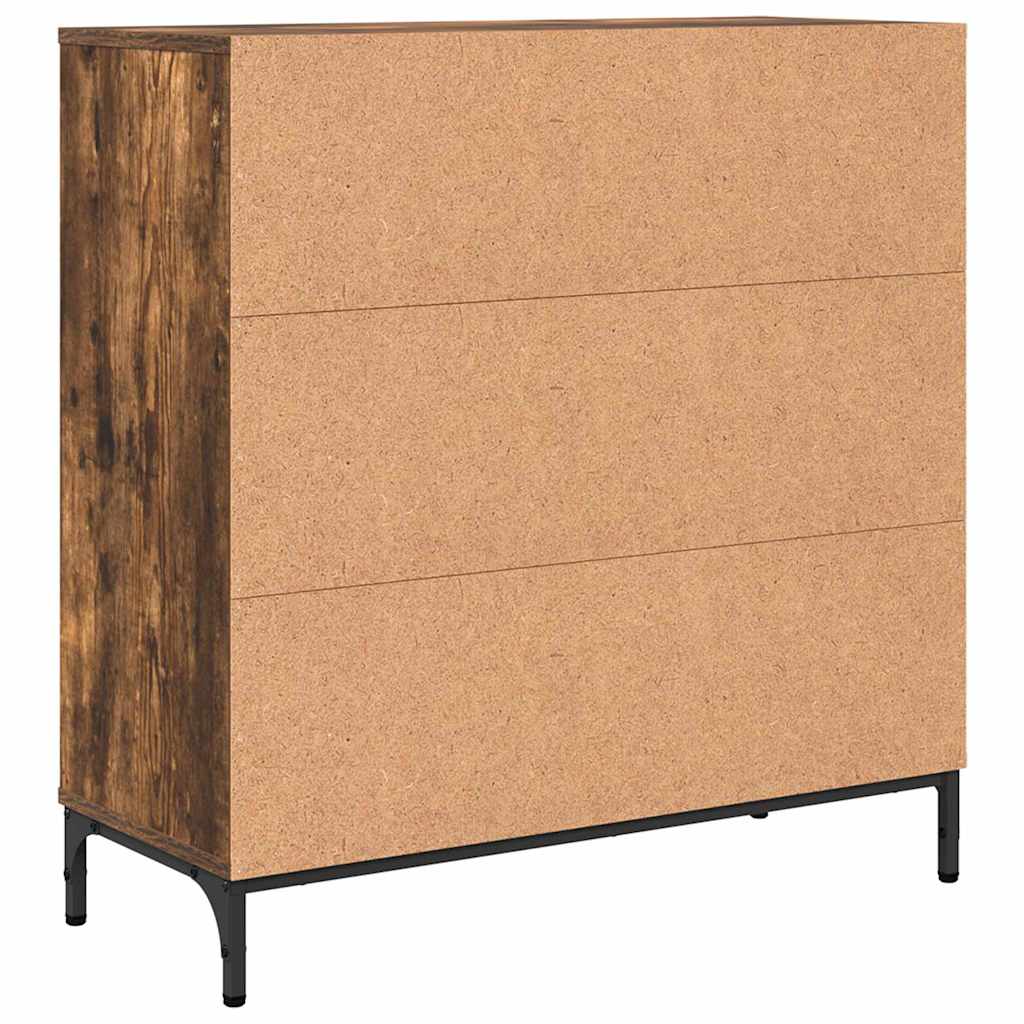vidaXL Sideboard Geräucherte Eiche 79,5 x 33 x 82 cm Holzwerkstoff