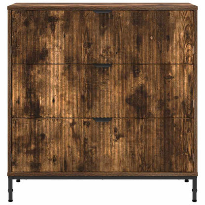 vidaXL Sideboard Geräucherte Eiche 79,5 x 33 x 82 cm Holzwerkstoff