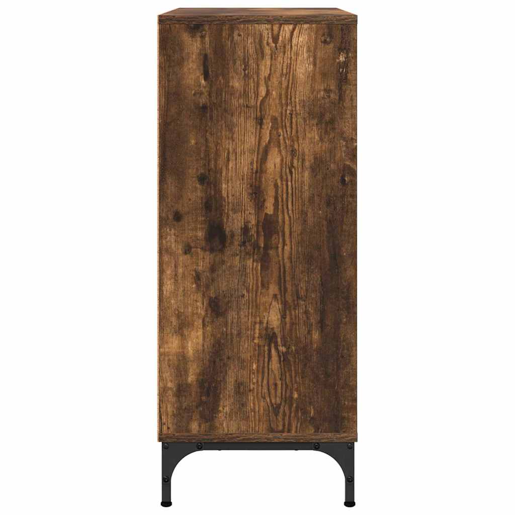 vidaXL Sideboard Geräucherte Eiche 79,5 x 33 x 82 cm Holzwerkstoff