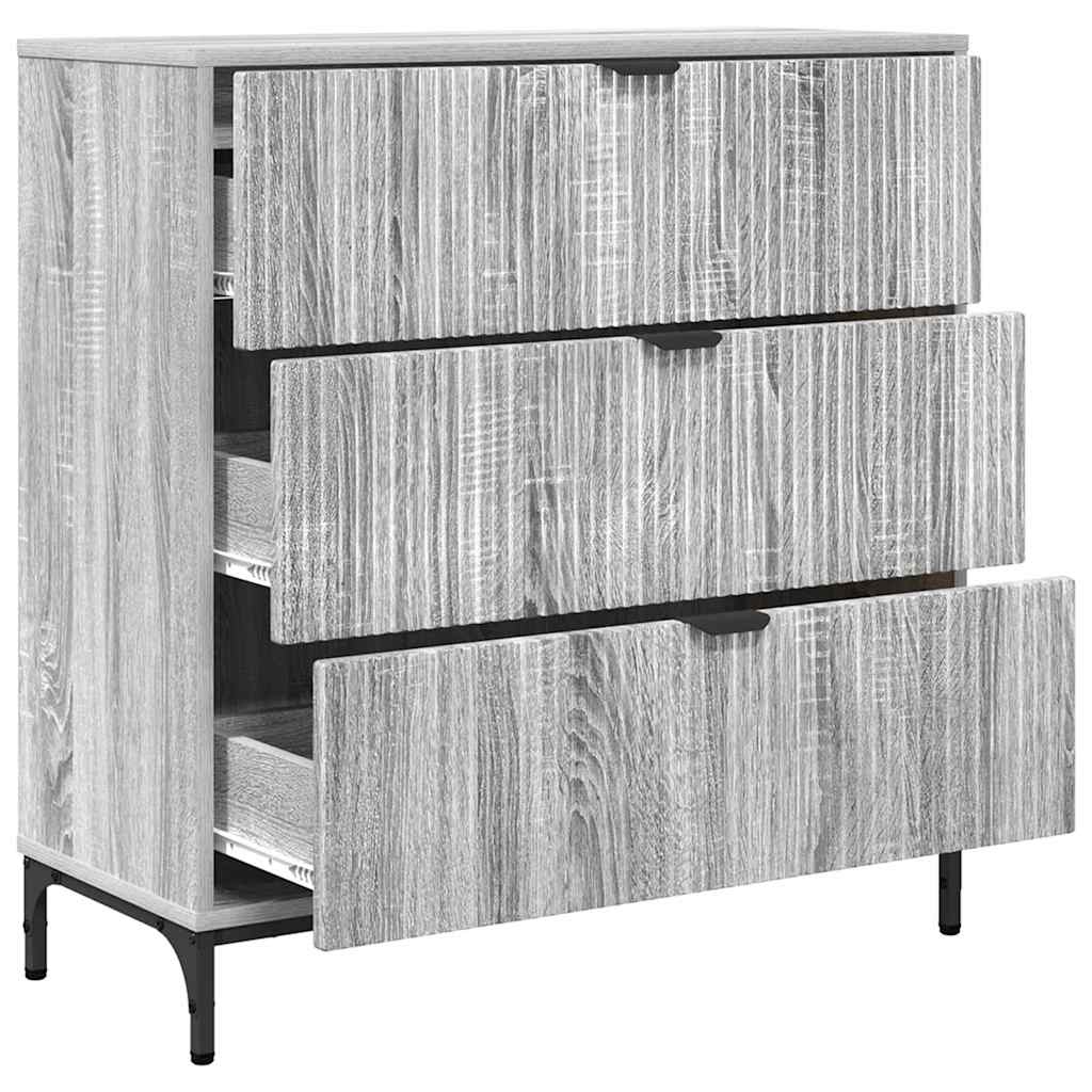 Sideboard Graues Sonoma 79,5 x 33 x 82 cm Holzwerkstoff