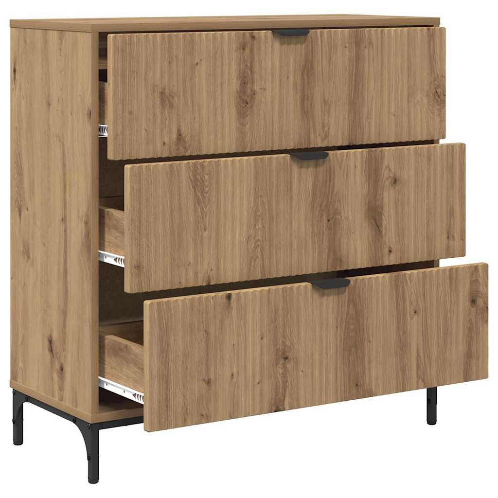vidaXL Sideboard Artisan-Eiche 79,5 x 33 x 82 cm Holzwerkstoff