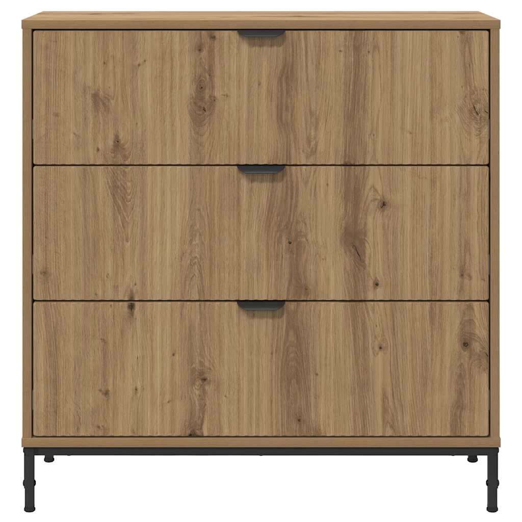 vidaXL Sideboard Artisan-Eiche 79,5 x 33 x 82 cm Holzwerkstoff
