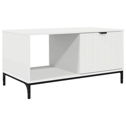 vidaXL Couchtisch mit Schubladen Weiß 90 x 49 x 46 cm Holzwerkstoff
