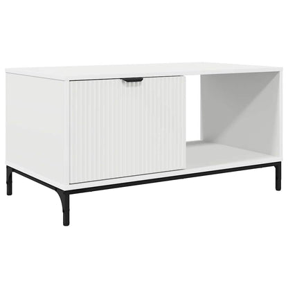 vidaXL Couchtisch mit Schubladen Weiß 90 x 49 x 46 cm Holzwerkstoff
