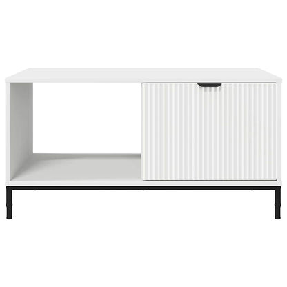 vidaXL Couchtisch mit Schubladen Weiß 90 x 49 x 46 cm Holzwerkstoff