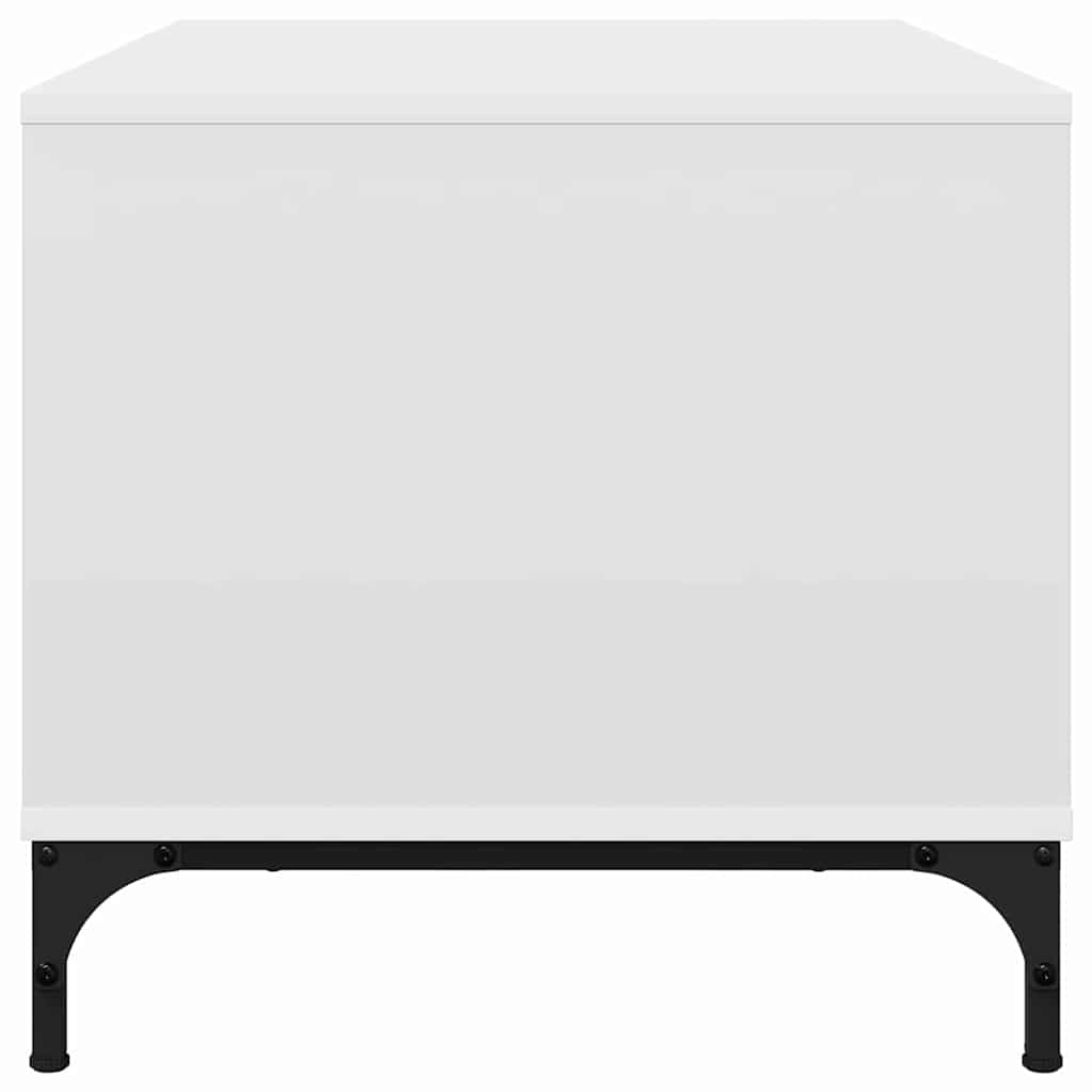 vidaXL Couchtisch mit Schubladen Weiß 90 x 49 x 46 cm Holzwerkstoff